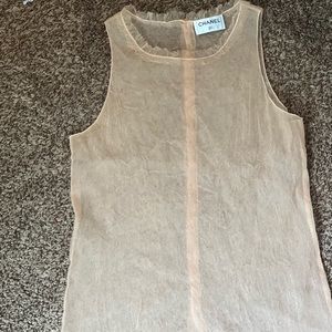 *AUTHENTIC CHANEL* sheer sleeveless top 😍